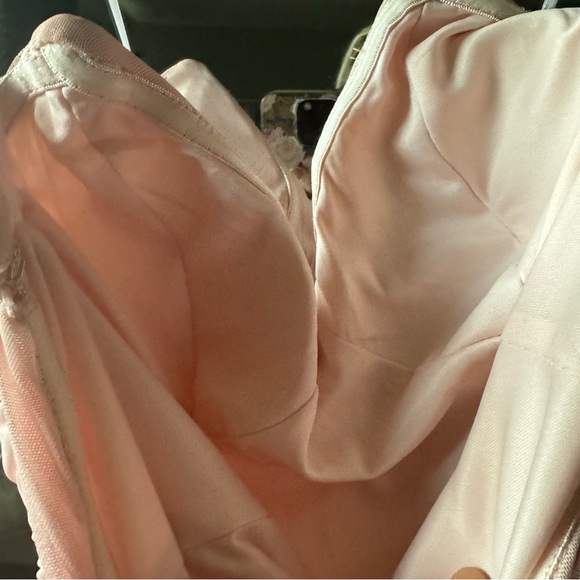 Pink ruched draped mini dress size medium - Picture 4 of 6